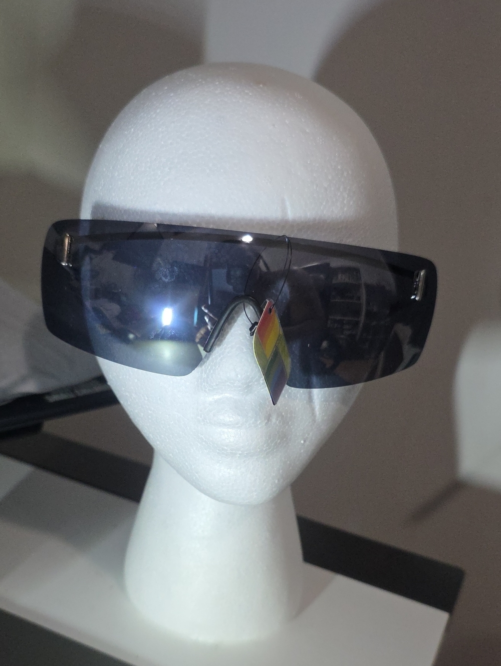 Black Shield Visor Polarized Sunglasses